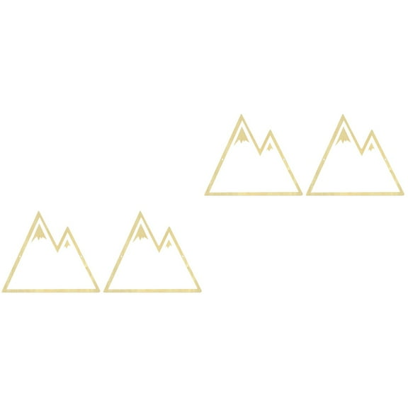 Hemoton 4-Piece Wooden Frame Wall Mirror Set with Acrylic Reflective , Decorative Hanging Mirrors for Home