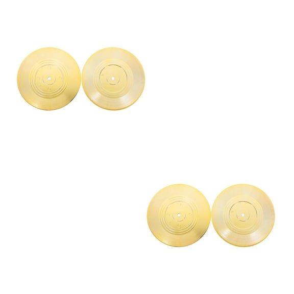 Hemoton 4 pcs Vinyl Record Coasters for Drinks Creative and Funny Cup Mats for Coffee Table Drink Coasters Cute Coasters for Home and Kitchen