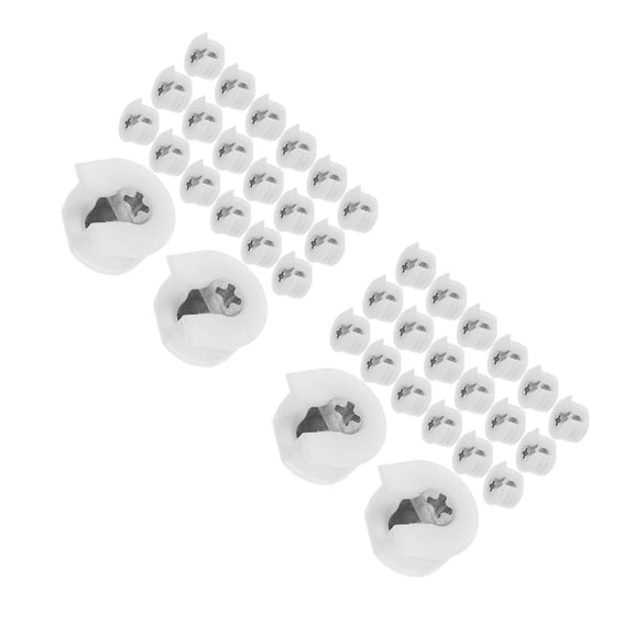 Hemoton 40 PCS Cam Lock Fasteners and Cam Bolt Hardware for Furniture Assembly, Cabinet Shelf Support Connectors, Furniture Parts
