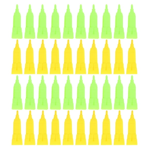 Hemoton 40 Pcs Small Building Game Prop Tokens Board Replacement Hotel Chess