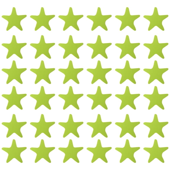 EXHUMKY 40Pcs Peel and Stick Floor Stickers Oil Proof Star Shaped Non Skid Ground Decals