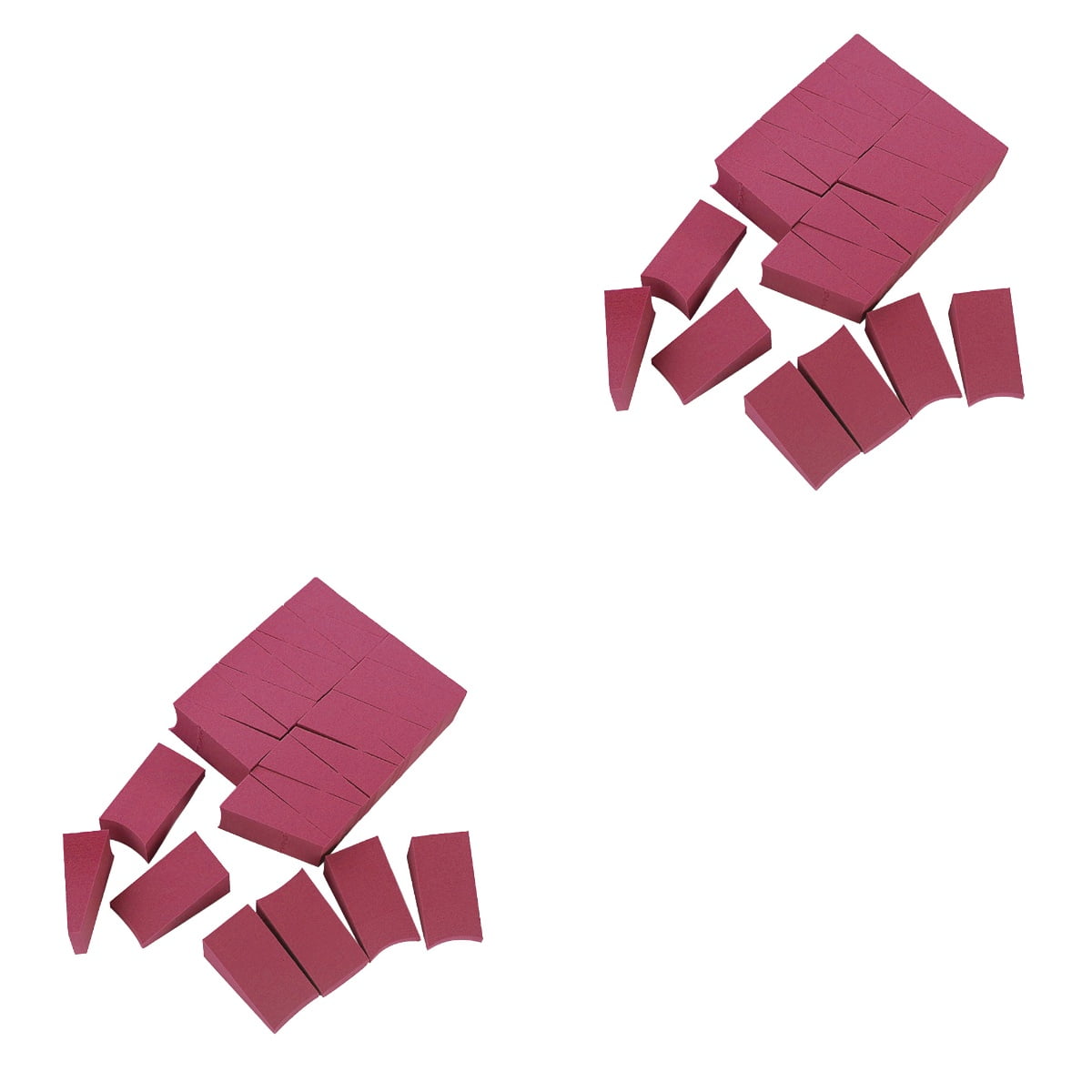 Hemoton 48 pcs Hydrophilic Makeup Sponge Non-latex Cosmetics Wedge Sponge for Women(Wine Red)