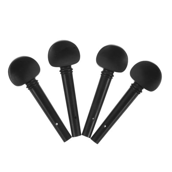 Hemoton 4PCS Fine Tuner Pegs 4/4 Violin Tuning Pegs Ebony Violin String Adjuster Violin Replacement Parts Fiddle Accessories for Violinists