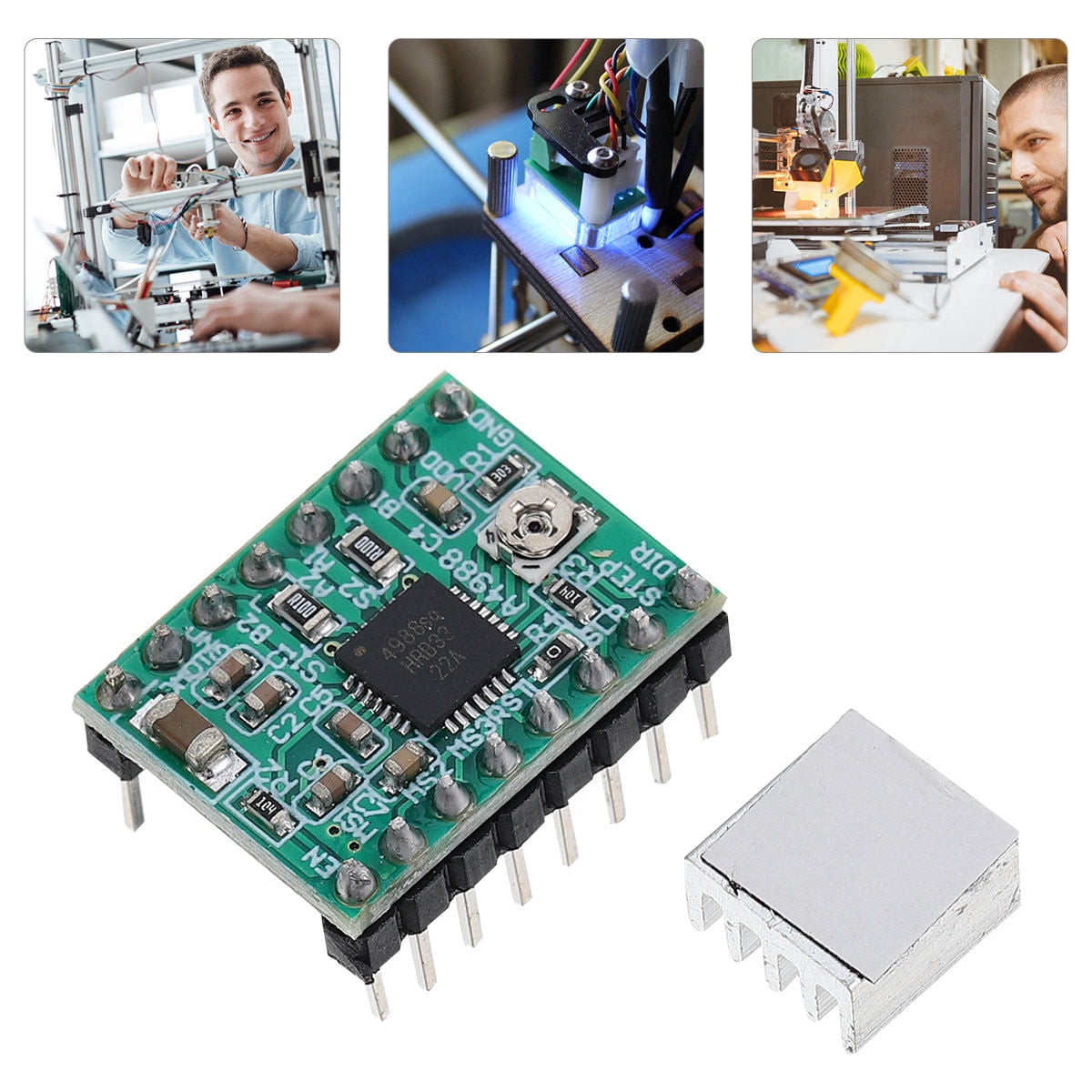 Hemoton 4-Pack Stepper Modules for 3D Printer Control, High Precision ...