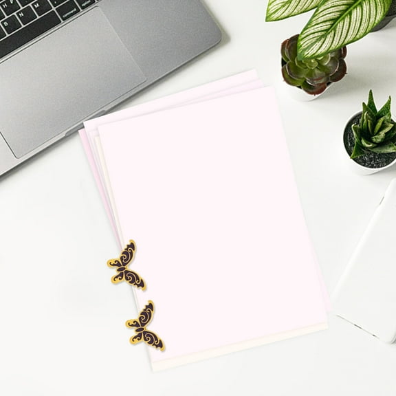 Hemoton 4Pcs Butterfly Metal Binder Clips Butterfly Metal Paper Clip Butterfly Shaped Binder Clips Vintage Book Notebook Accessories Decorative Clips For Home Office Purple