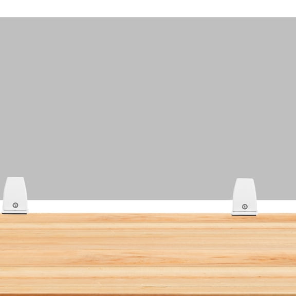 Hemoton 4pcs Adjustable Desk Divider Clamp White Privacy Panel Screen Clip Office Sneeze Guard Holder