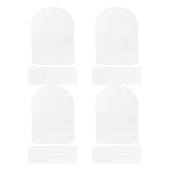 Hemoton 4pcs Arch Acrylic Sign Clear Arched Acrylic Sheets with Stand DIY Acrylic Sign Blanks for Wedding Sign Menu Sign Drink Bar List Sign