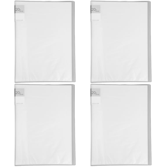 Hemoton 4pcs Display Folder File Folder Plastic Useful Folder Practical File Organizer File Document Organizer