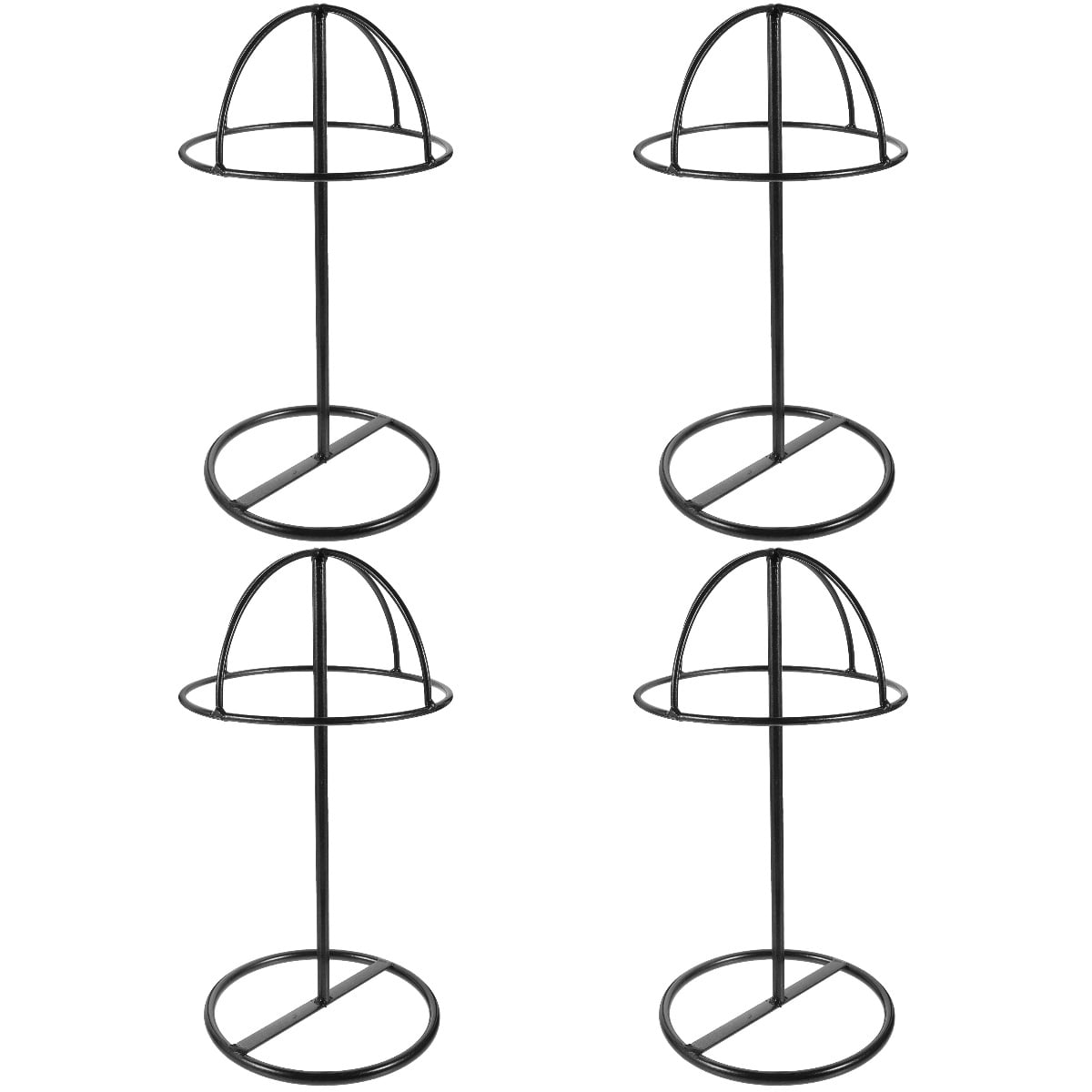 Hemoton 4pcs Dome Shaped Hat Display Stand Sturdy Iron Hat Rack Desktop ...