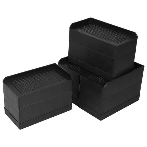 Hemoton 4pcs Dorm Furniture Risers Bed Height Extenders Rubber Furniture Risers Table Riser Blocks Rectangular Bed Lifts Desk Height Extenders