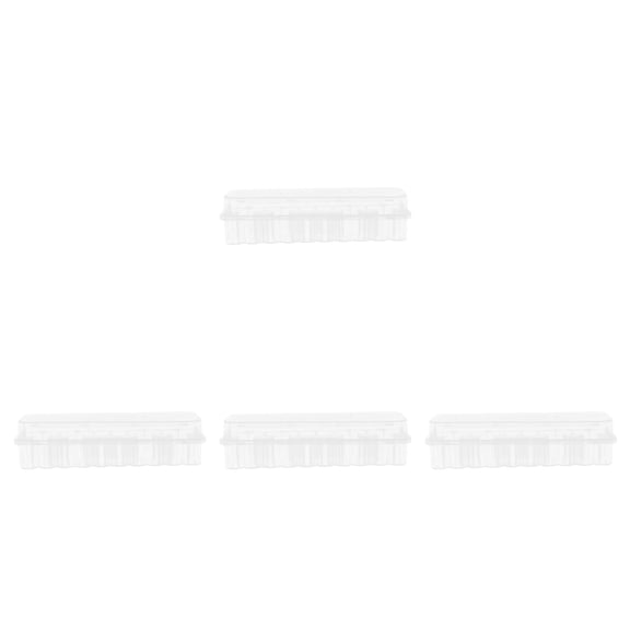 Hemoton 4-Pack Freezer Vial Boxes with Grid Rack, Plastic Test Tube Holder for Scientific Cell Freezing and Sample Storage Containers