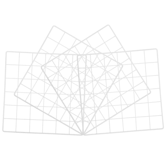 Hemoton 4pcs Grid Panel Retail Display Wall Grid Metal Grid Wall Shelves Wall Panel Display Rack Decoration Jewelry Organizer For Retail Home