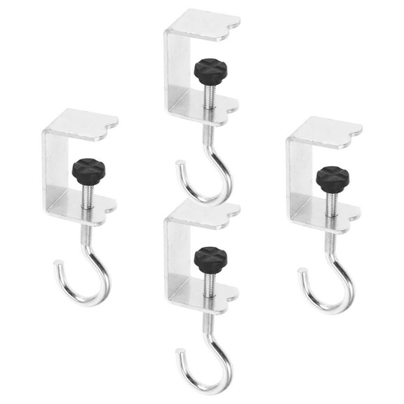 Hemoton 4pcs Headphone Stand Hanger Holder For Gaming Pc Accessories Under Desk Clamp Hook Mount Desk Mount Bag Holder Hook Clamp
