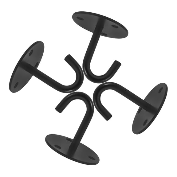 Hemoton 4pcs Heavy Duty Stainless Steel Ceiling Hooks Wall Mount Pad Eye Plate for Sandbag Yoga Hammock