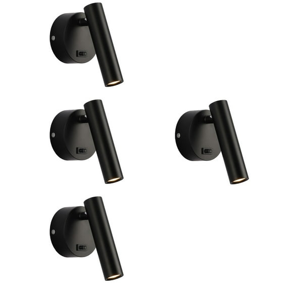 Hemoton 4pcs Led Modern Directional Spotlight Lamp: Ceiling Spot Light for Indoor Foyer Living Room Dresser Wall Lamp