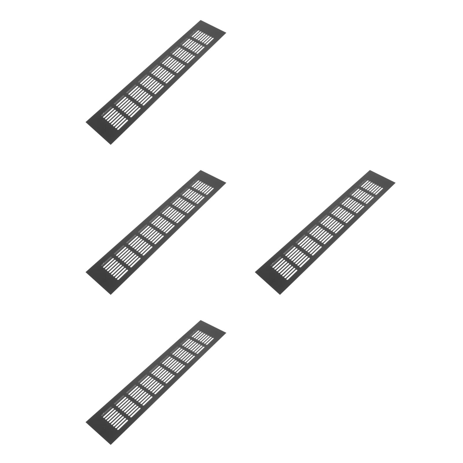 HEMOTON MLINS 4pcs Multi Functional Cabinet Vent Cover Grille For Furniture Aluminum Alloy Rectangular Ventilation Grille