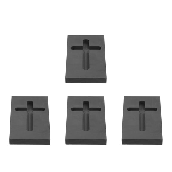 HEMOTON Hemoton 4pcs Multi Use Jewelry Craft Mold Sturdy Casting Mold for Jewelry Making Graphite Cross Mold Copper Casting Mold
