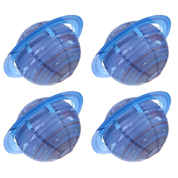 Hemoton 4pcs Paper Planet Lanterns For Classroom Decorations Hanging Planets Indoor Paper Lanterns Decors Space Theme Lanterns Room Decors Space Party Decorations For Party Space Theme Events