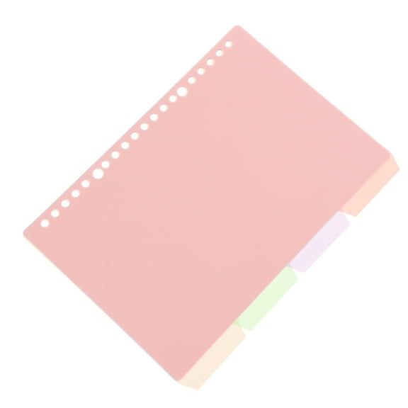 Hemoton 4pcs Pastel Binder Dividers With Tabs Light Pink Binder Multi Pocket Folder Flexible Binder Notebook Dividers Cute Folders With Pockets For Office