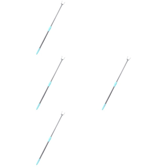 Hemoton 4pcs Reach Closet Pole Telescoping Closet Reach Clothes Reach Pole Household Adjustable Clothesline Rod