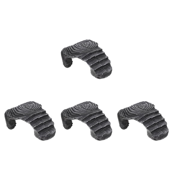 Hemoton 4pcs Reptiles Decorative Shelter Tortoise Basking Platform Lizard Resin Hideout