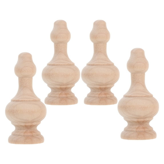 Hemoton 4pcs Rustic Wooden Small European Entry Table Decor Coffee Table Decorations Home Furnishing Decorations