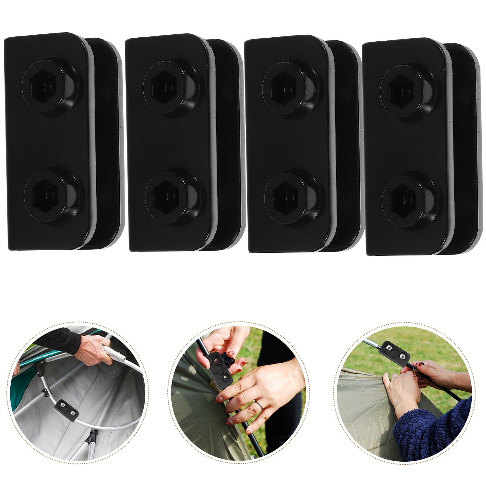 HEMOTON 24Pcs Tent Pole Connector Fittings Outdoor Tent