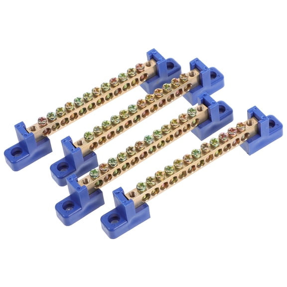 Hemoton 4pcs Terminal Ground Bar Terminal Bus Bar Terminal Block Connector Bar Heavy Duty Battery Terminal Ground Rod Wire Terminal Connectors Ground Distribution Block