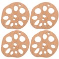 thumbnail image 1 of HEMOTON Set of 4 Rustic Wooden Drink , Insulated Cup Mats for Home Decor, Handmade and Stable Pads, 1 of 8