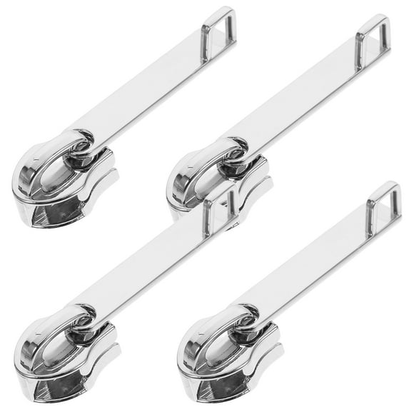 Hemoton 4pcs Zipper Pull Replacement Metal Zipper Handle Mend Fixer Zipper Tab Repair For Luggage Suitcase Zipper Pull Tab Repair