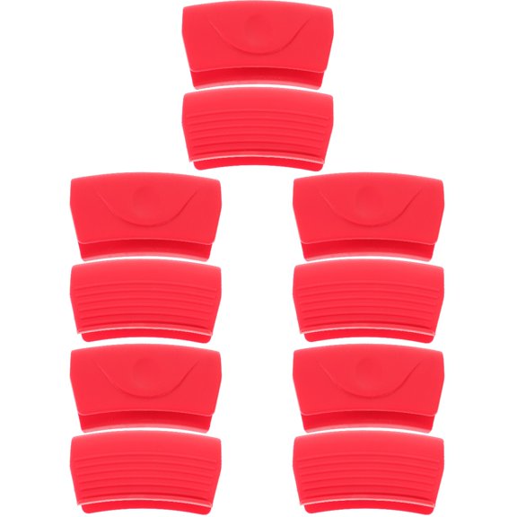 Hemoton 5 Count Insulated Hand Clip Fryer Handle Pot Holders Handles Red
