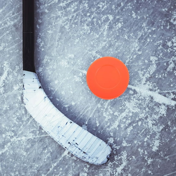 Hemoton 5 Pcs Puck Ice Hockey Sports Pucks Foam Outdoor Supplies Orange