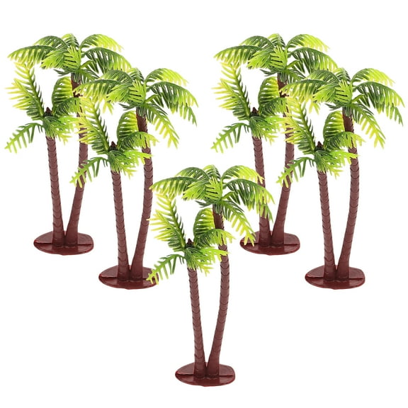 Hemoton  5 Pcs Small Palm Tree Terrarium Miniature Figurines Child Green