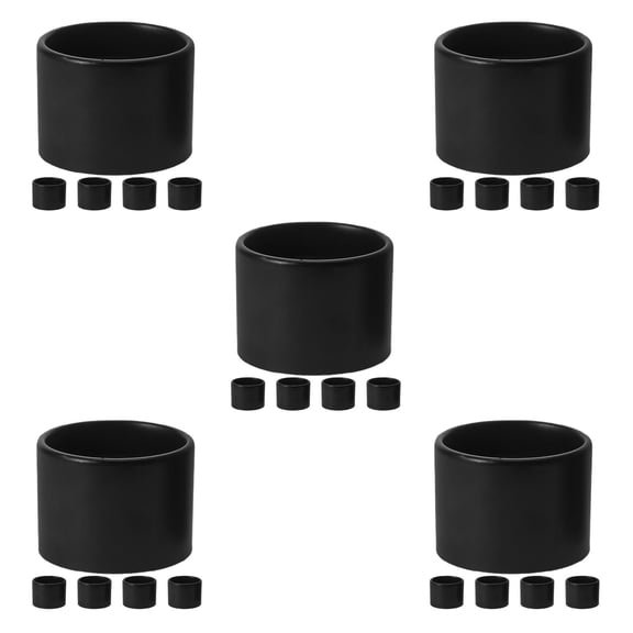 Hemoton  5 Pieces Metal Lampshade Collar Thread Diameter Holder Ring Replacement Black Light Socket Rings
