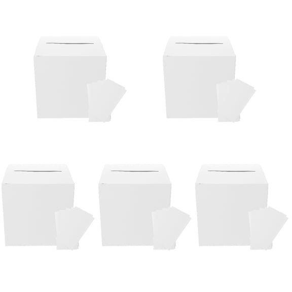 EXHUMKY White Paper Keepsake Boxes for Weddings and Celebrations, 5 Sets - and Elegant Storage Solution