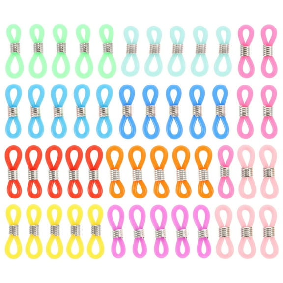 Hemoton 50 Pcs Comfortable Eyeglass Retainers Silicone Anti-slip Eyeglasses Rings
