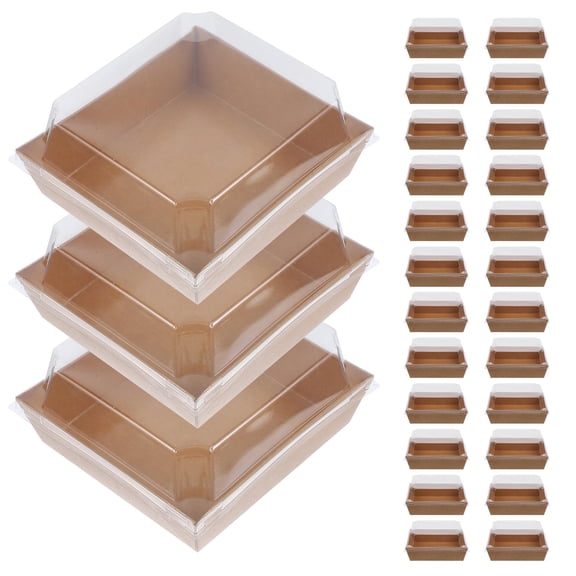 COOPHYA Pastry Box Brown 50Pcs 13.0X12.5X6.5in