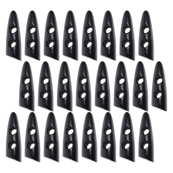 Hemoton  50 Pcs Sewing Button Wooden DIY Fasteners Kit Jean Buttons Black