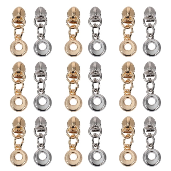 ORDDIART Metal Zipper Heads Metal Zipper Puller Light Gold Plated 50pcs