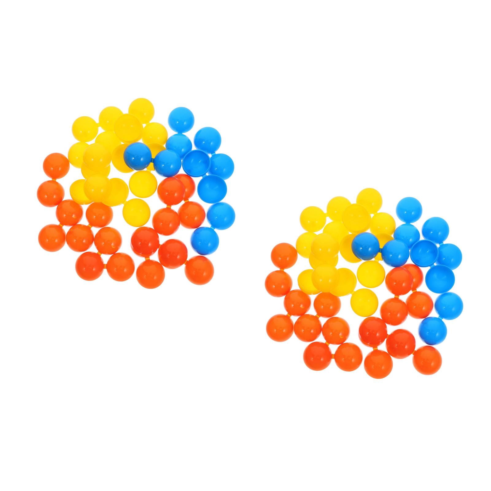 100pcs Hollow Openable Bingo Balls – No Numbers, Colorful Raffle Game Props