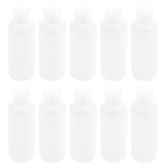 ORDDIART Travel Shampoo Bottles Set, 50 White PE Empty Refillable Containers for Toiletries and Cosmetics