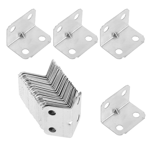 Hemoton 50pcs Bracket For Wood Shelf And Shelving Corner Brackets, Heavy Duty Corner Braces For Furniture, Wood Corner Bracket For Universal Corner Connectors