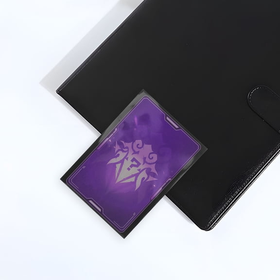 Hemoton 50pcs Frosted Card Sleeves for Trading Cards with Baseball Card Display Stand Holders and Card Protectors