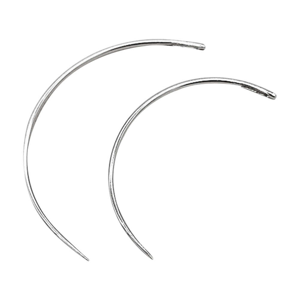 1Pcs C-Type Needle 1Pcs Curve Long Needle 1Pcs Needle Threader Sewing Thread  And Needle Kit For Wig Making 4Pcs/Lot Nunify