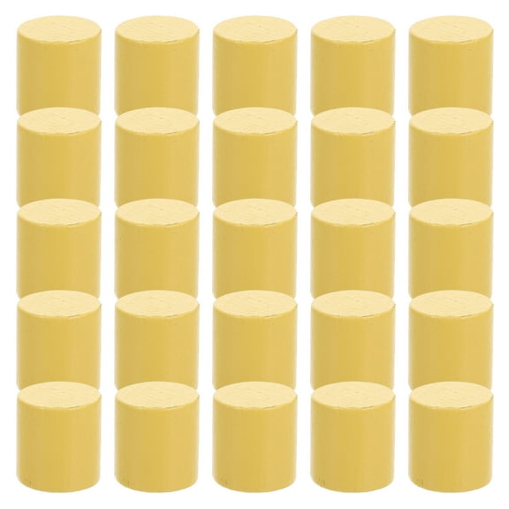Hemoton 50pcs Wooden Craft Blocks Cylinders Unfinished Wooden Round Sticks Round Wooden Block Round Wooden Craft Blocks