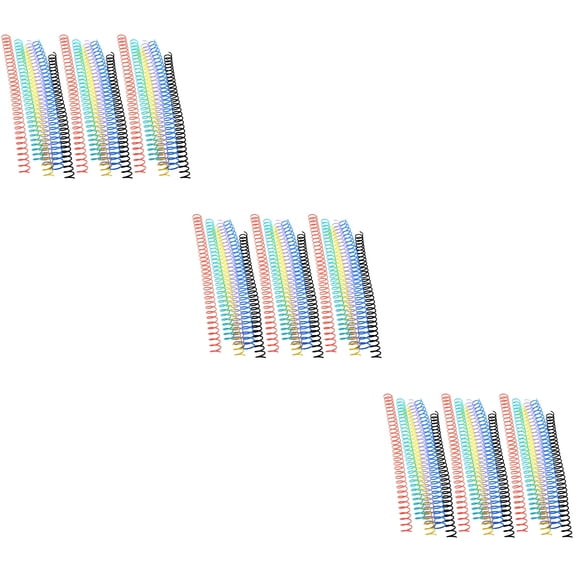 Hemoton 54 Pcs Notebook Spiral Binding Coils Colored Binder Rings Loose Leaf Binder Circles Plastic Binding Coils