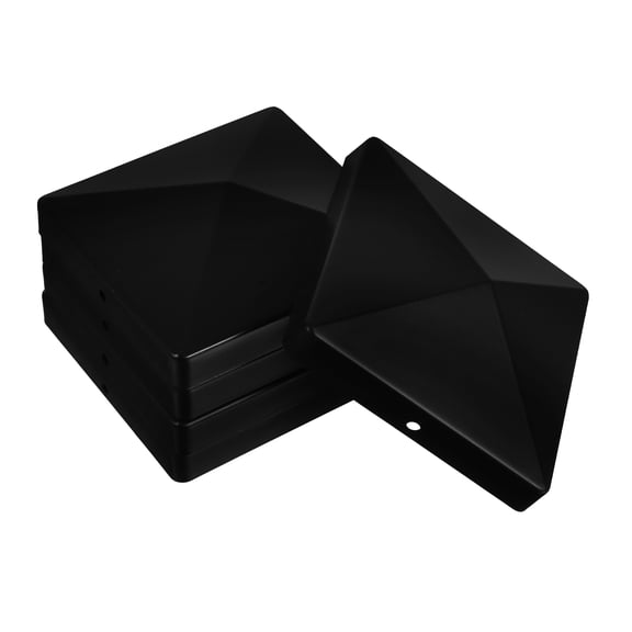 Hemoton 5-Pack Plastic Fence Post Caps Pyramid Column Covers for Outdoor Wooden Fences, Replacement Protectors for Garden Posts