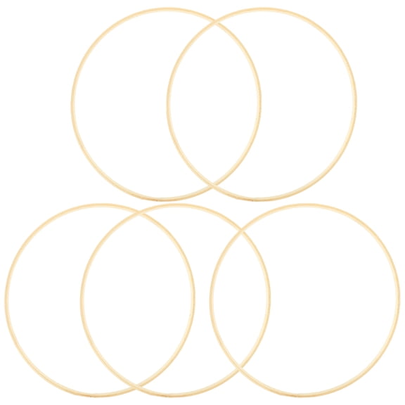Hemoton 5Pcs Bamboo Circles Hanging Plants Garland Frames DIY Wreath Rings Flowers Wreath Making Rings