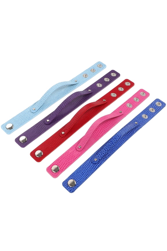 5Pcs Decorative Bracelet Snap Button Bracelet Colorful Blank Bracelet DIY Snap Buttons Bracelet