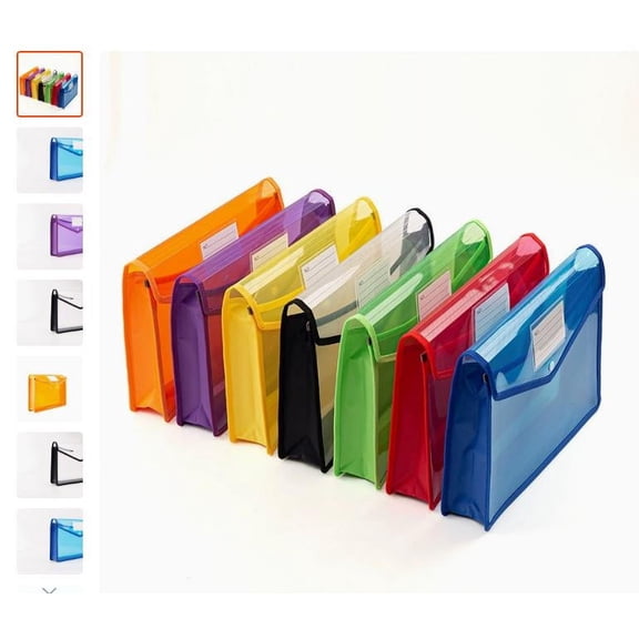 Hemoton 5pcs Clear Plastic Envelopes For Document Storage Snap Button File Folders Letter Size Document Holder Plastic Wallet Folder